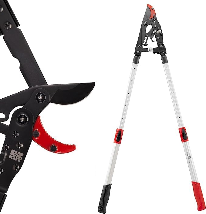 EZ Kut G2 Tree Trimmer Ratcheting Branch Cutter. Heavy Duty Branch Cutter. 42 inch Extendable Anvil Hand Loppers. Tree Pruner Trusted Since 1988. Chops Thick Branches with Ease. - Image 2